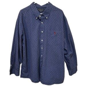 US Polo Assn. Men's Big & Tall 2XL Blue  Fall   L/Sleeve Button Down Shirt